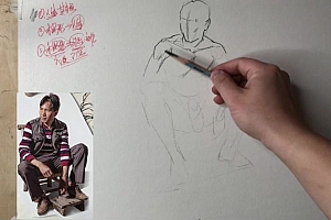 酸梅汤速写人物速写精品课木偶体系