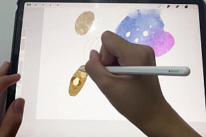 冷风ipad插画课水彩风景进阶2021年9月结课【画质一般有笔刷】