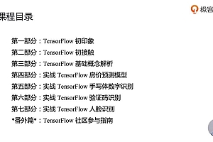 极客时间:TensorFlow快速入门与实战【完结】