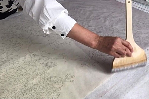 李海霞唯美国展技法工笔画(孔雀三角梅)