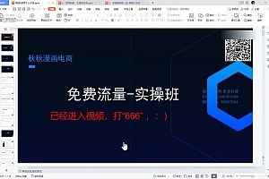 2022免费流量-实操班(线上课)