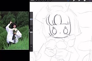 鲸字号2022炸萌子人物速涂团练ipad插画课【画质高清只有视频】