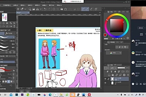 【缺课】纸巾2022人物插画基础与厚涂色彩【画质还行只有视频】