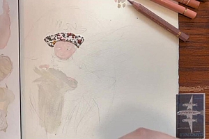 Doris老师!剑桥艺术学院-综合材料「叙事风」插画10节课!