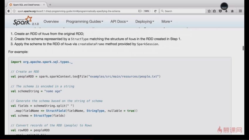慕课：以慕课网日志分析为例 进入大数据 Spark SQL 的世界