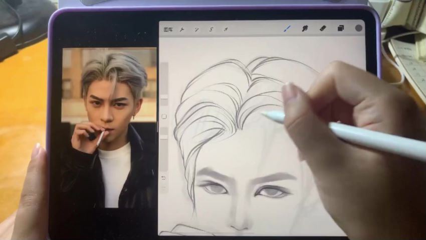 小王仙仙2022ipad人像基础精讲线稿旁听课【画质不错只有视频】
