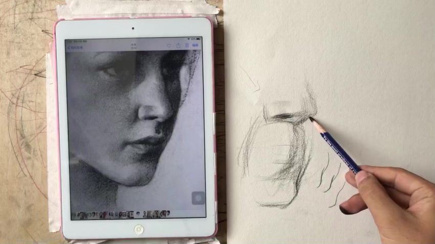 周旭波素描头像课堂