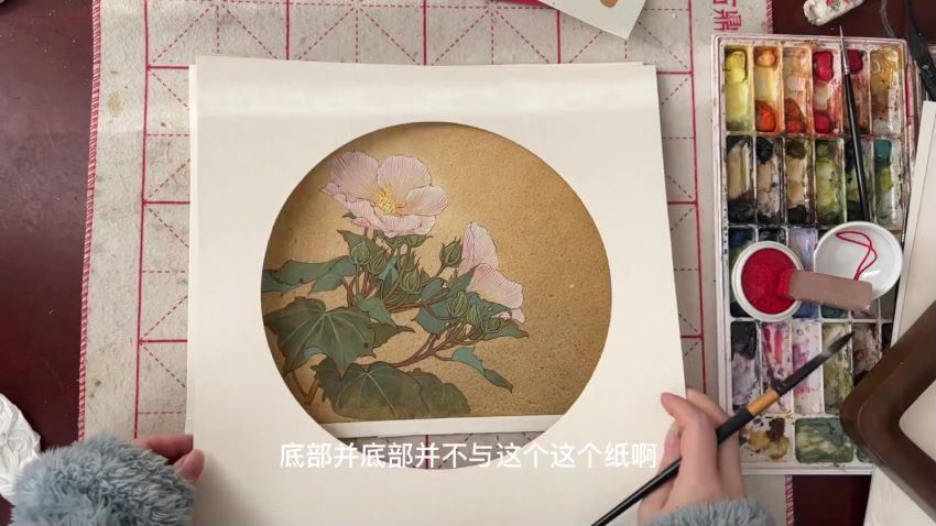 千景绘古风水彩花卉
